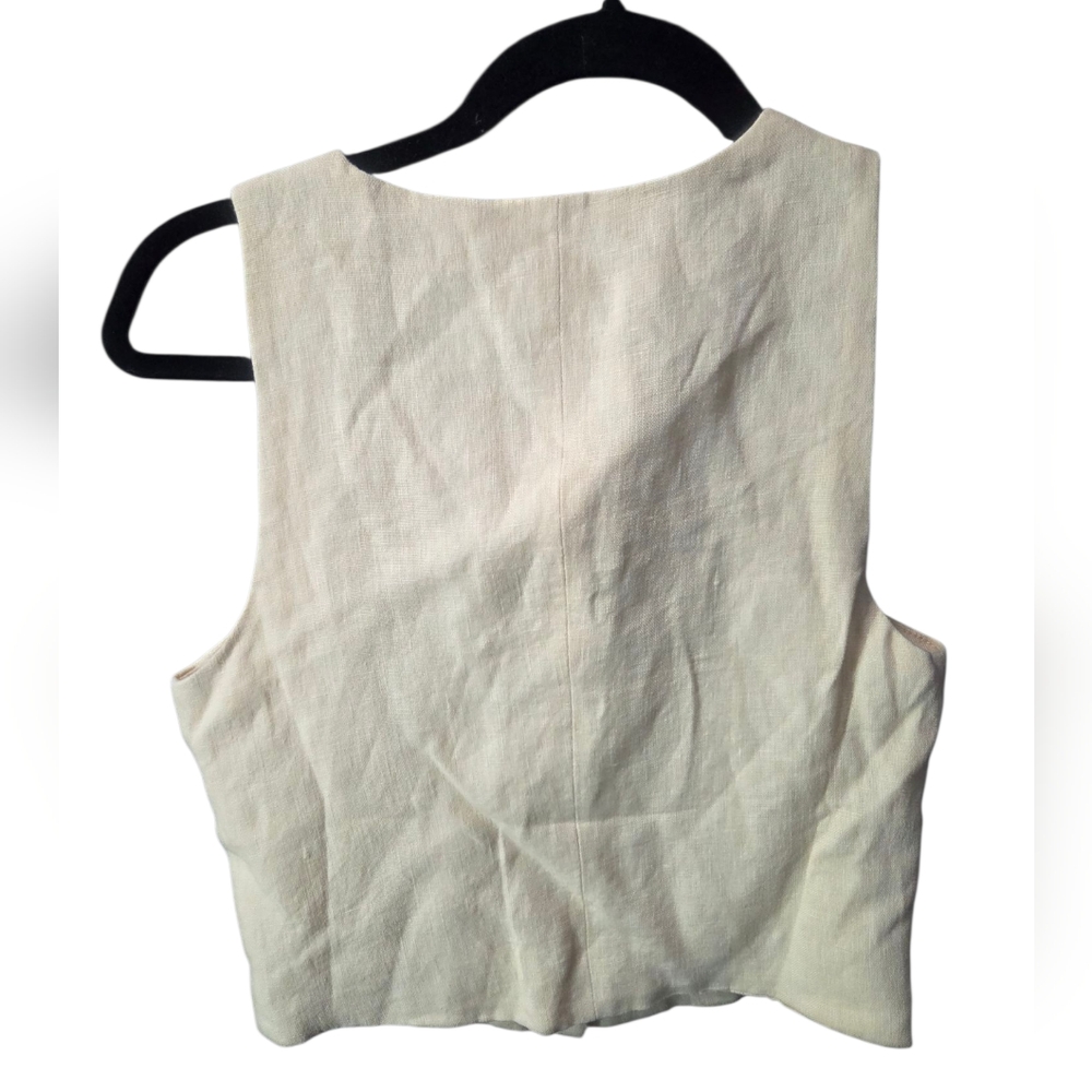 DL1961 Cream Buttoned Crop Tank Top Size S - Picture 3 of 4
